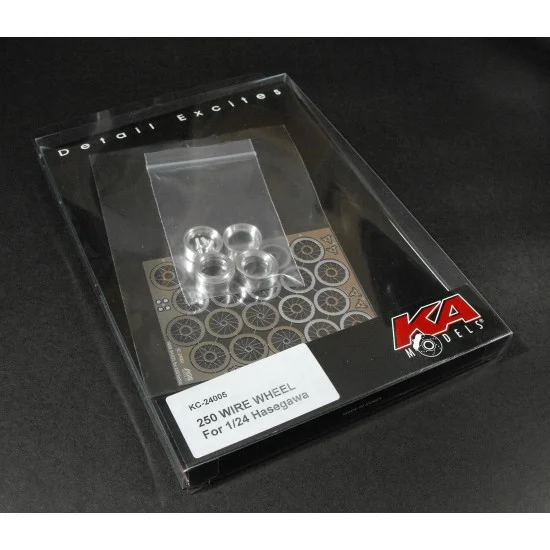 KA Models KC-24005 1/24 Ferrari 250 Wire Wheel for Hasegawa kit (1 PE Fret+16 Metal Parts)