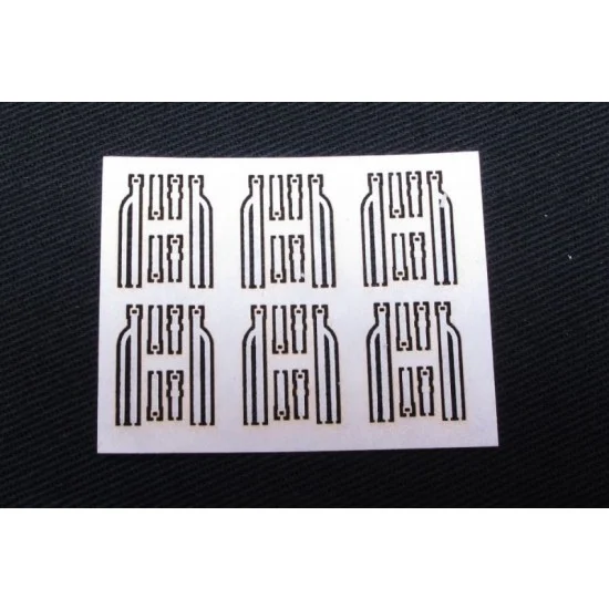 Kamizukuri KFP-36 1/72 Jet Fighter Seat Belt Set for General-Purpose (6 sets, Laser-cut Paper kit)