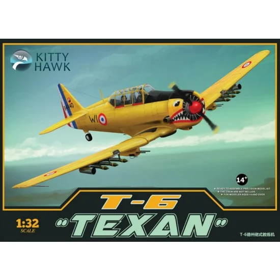 Kitty Hawk KH32002 1/32 North-American T-6 "Texan" w/Decals for France, Philippine, Spain, Belgium
