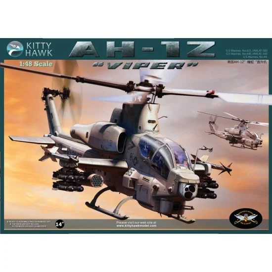 Kitty Hawk KH80125 1/48 US Marines Bell AH-1Z Viper Attack Helicopter