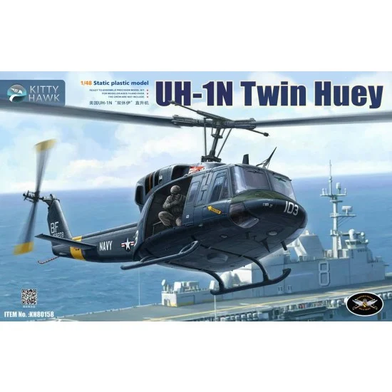 Kitty Hawk KH80158 1/48 Bell UH-1N Twin Huey Utility Helicopter