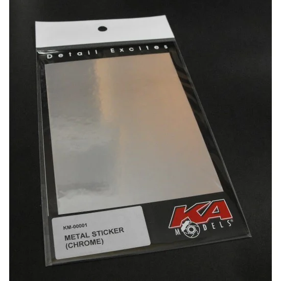 KA Models KM-00001 Metal Sticker - Chrome (190 x 122mm)