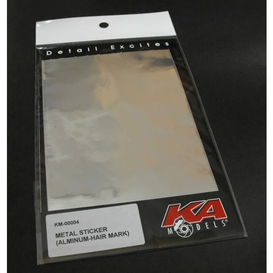 KA Models KM-00004 Metal Sticker - Hair Mark Aluminum (190 x 122mm)