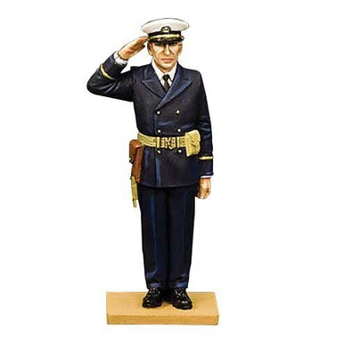 Saluting U.S. Navy Officer 1/30 Figure K & C (USN029) - King and Country