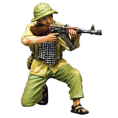 NVA Kneeling Firing AK47 1/30 Figure K&C VN166 - King and Country