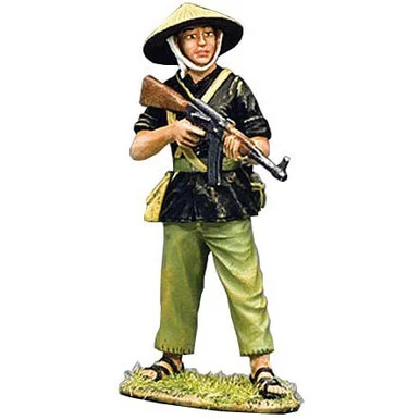 Female Viet Cong w/AK47 1/30 Figure K&C VN169 - King and Country
