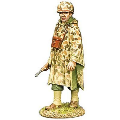 Marine Officer w/Camouflage Poncho 1/30 Figure K&C (USMC060) - King and Country