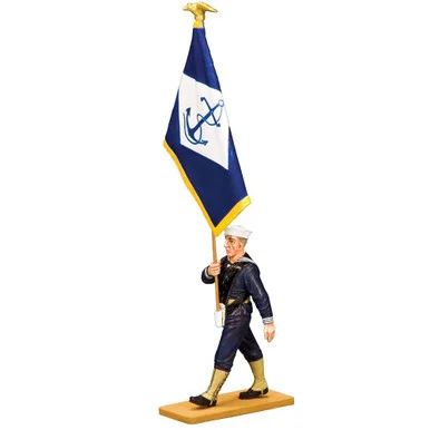 U.S. Navy Infantry Battalion Flagbearer 1/30 Figure King & Country USN033 - King and Country