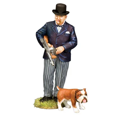 Winston S. Churchill and Bulldog 1:30 Figures King and Country (DD371)