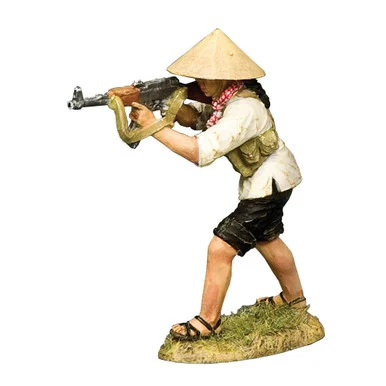 Female VC Firing an AK47 1/30 Figure - King and Country