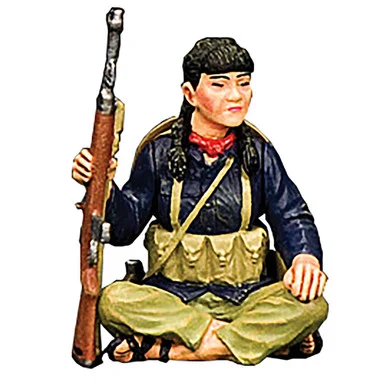 Sitting VC female soldier 1/30 Figure K&C (VN160) - King and Country