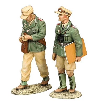 Rommel's Afrika Korps Staff Officers 1/30 Figure Set King & Country (AK153) - King and Country