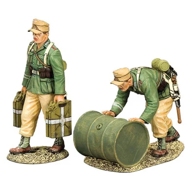 Afrika Korps Fuel and Water 1/30 Figure Set King & Country (AK150) - King and Country