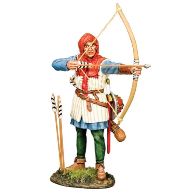English Archer Taking Aim 1/30 Figure K&C (MK232) - King and Country