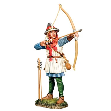 English Archer Firing Upwards 1/30 Figure K&C (MK234) - King and Country