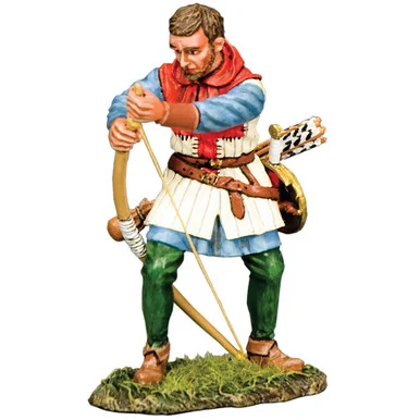 English Archer Stringing His Longbow 1/30 Figure K&C (MK236) - King and Country