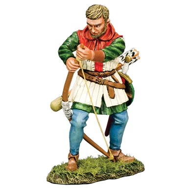 English Archer Stringing His Longbow (B) 1/30 Figure K&C (MK244) - King and Country