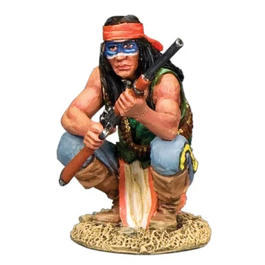 Black Knife' Crouching Apache Warrior 1/30 Figure K&C (TRW192) - King and Country