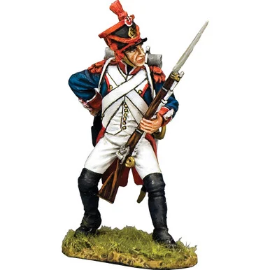 French Infantryman Reaching for a Fresh Cartridge 1/30 Figur K&C(NA518) - King and Country