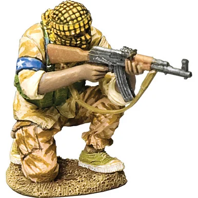 Mogadishu Militiaman Kneeling Firing His AK-47 1/30 Figure K&C (BHD026)