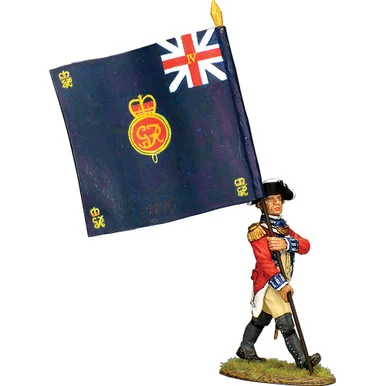 4TH Regiment of Foot Officer w/Regiment Colour 1/30 Figure K&C (BR105) - King and Country