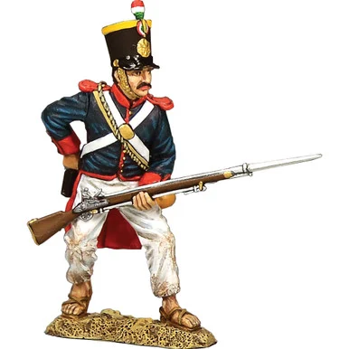 Santa Anna's Soldier reaching for a cartridge 1/30 Figure K&C (RTA129) - King and Country