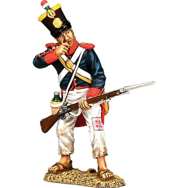 Santa Anna's Soldier Opening a Cartridge 1/30 Figure K&C (RTA130) - King and Country
