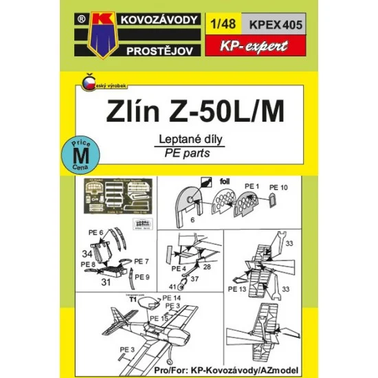 Kovozavody EX405 1/48 Zlin Z-50L/M PE parts