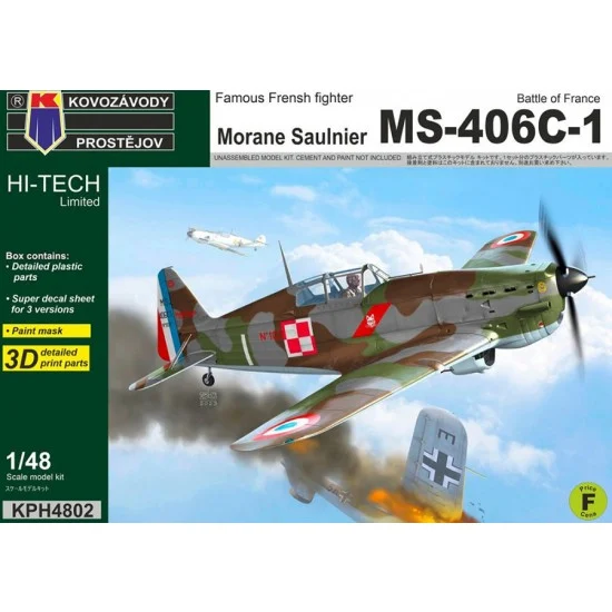 Kovozavody H4802 1/48 Morane-Saulnier MS-406C-1 Battle of France
