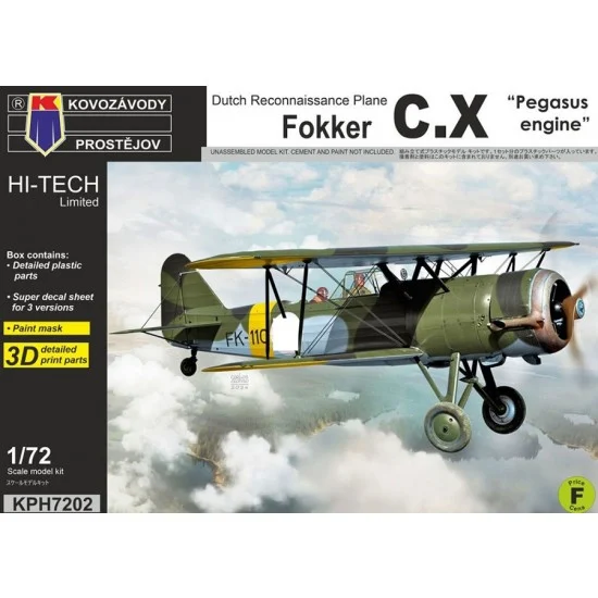 Kovozavody H7202 1/72 Fokker C.X Light Bomber ''Pegasus Engine'' - Model Planes