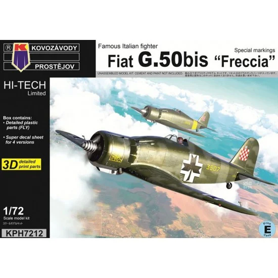 Kovozavody H7212 1/72 Fiat G.50 bis ''Freccia'' Special Markings - Model Planes