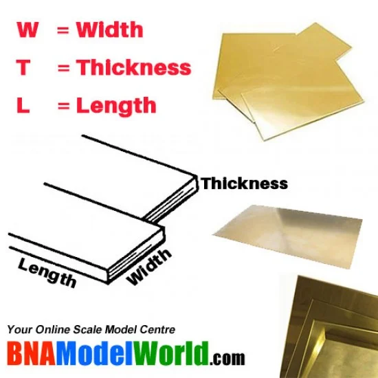 KS Metals 258 Assorted Brass Shim Sheets (4pcs, different size) - Hobby Tools & Supplies