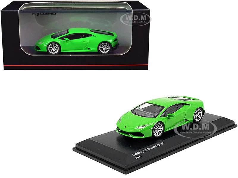 Lamborghini Huracan Coupe Bright Green 1/64 Diecast Model Car by Kyosho - Lamborghini Models