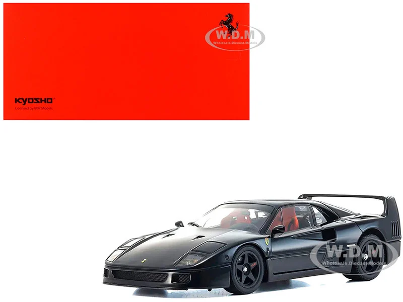 Ferrari F40 Black 1/18 Diecast Model Car by Kyosho - Ferrari Models