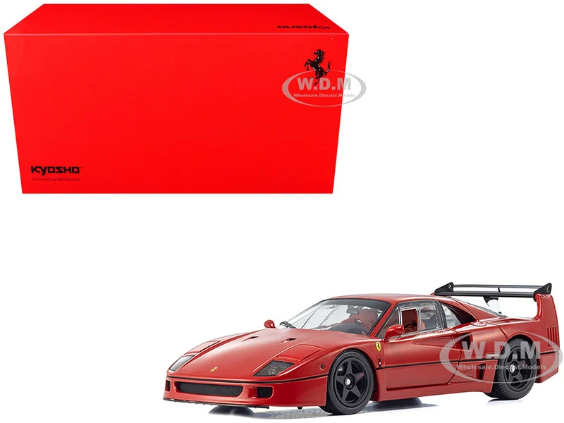 Ferrari F40 Light Weight LM Wing Red 1/18 Diecast Model Car by Kyosho - Ferrari Models