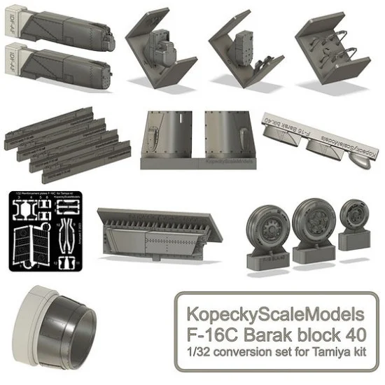 Kopecky Scale Models 32039 1/32 F-16C Fighting Falcon Barak Block 40 Conversion Set For Tamiya Kits