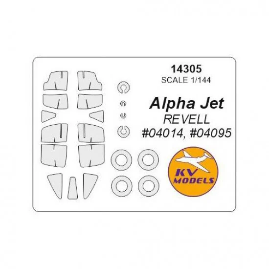 KV Models 14305 1/144 Alpha Jet Masks for Revell #04014, #04095 - Model Planes