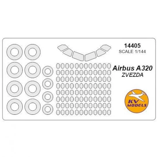 KV Models 14405 1/144 Airbus 320 Masks for Zvezda #7003 - Model Planes