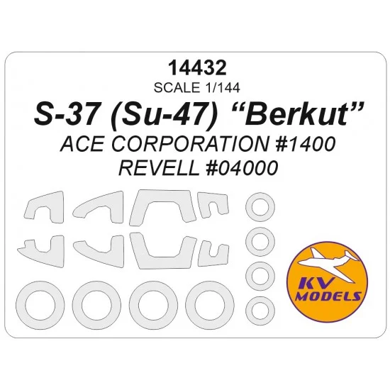 KV Models 14432 1/144 S-37 Berkut Canopies and Wheels Masks for Revell / Ace Corporation