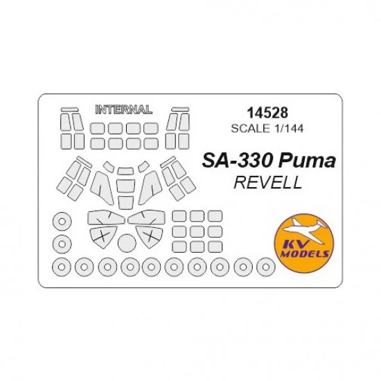 KV Models 14528 1/144 SA-330 "Puma" Masks for Revell kits