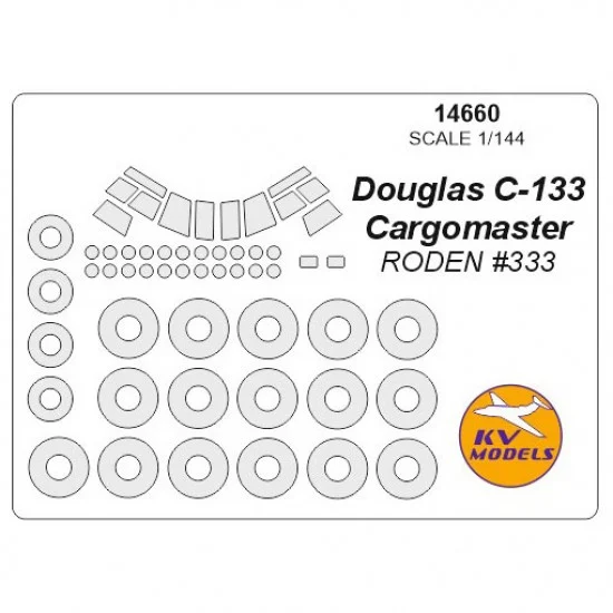 KV Models 14660 1/144 Douglas C-133A/B Cargomaster Masks for Roden #333, #335 w/Wheels Masks