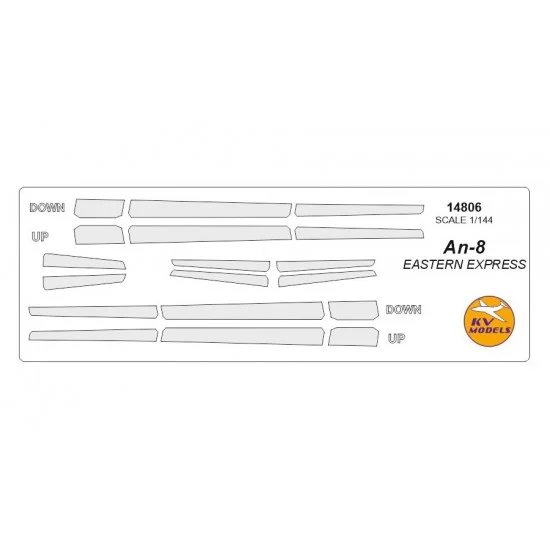 KV Models 14806 1/144 Antonov An-8 Masks for Eastern Express #14495, #14496