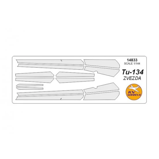 KV Models 14833 1/144 Tupolev Tu-134A/B / Tu-134UBL Masks for Zvezda #7007, #7036