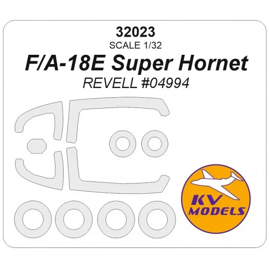 KV Models 32023 1/32 US F/A-18E Super Hornet Canopies and Wheels Masks for Revell kits