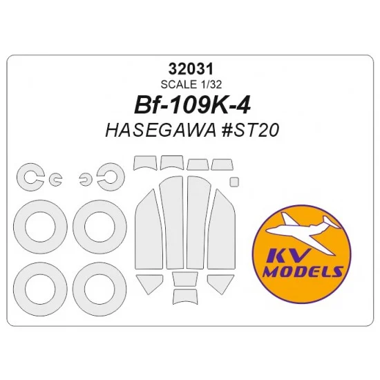 KV Models 32031 1/32 Messerschmitt Bf 109K-4 Masking for Hasegawa #ST20