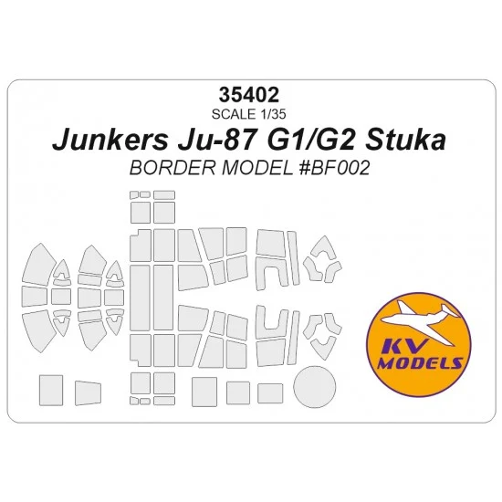 KV Models 35402 1/35 Junkers Ju-87 G1/G2 Stuka Masks for Border Model #BF002
