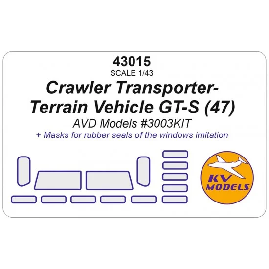 KV Models 43015 1/43 GT-S Crawler Transporter 1954 Masks for AVD Models #3003AVD