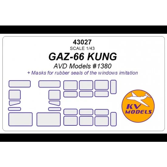 KV Models 43027 1/43 Gaz-66 Kung Masking for Avd Models #1380