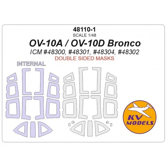 KV Models 48110-1 1/48 Ov-10A/Ov-10D Bronco Double Sided Masking for ICM #48300/48301/48304/48302