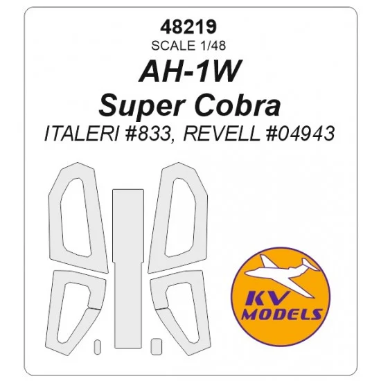 KV Models 48219 1/48 Bell AH-1W Super Cobra Masking for Italeri #833/Revell #04943